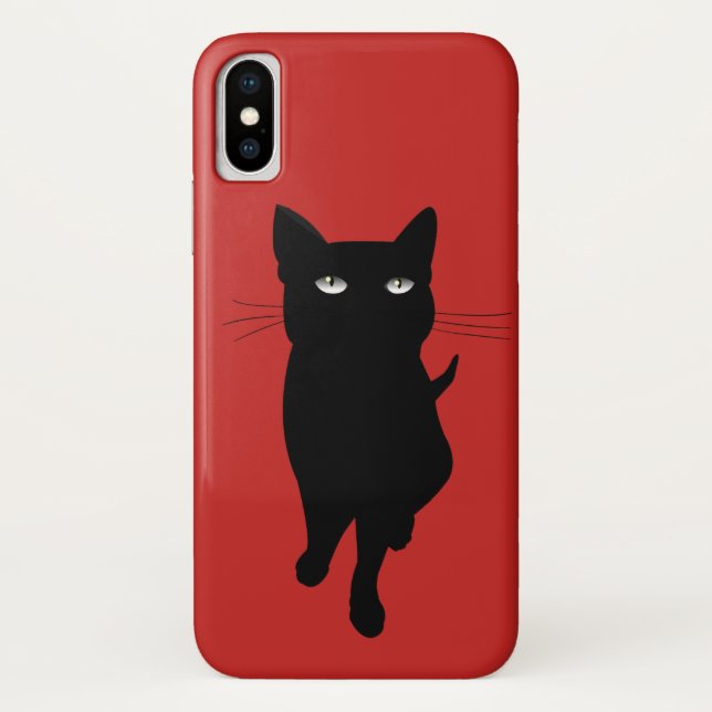 Coques Case-Mate iPhone Chat noir félin mignon (Dos)