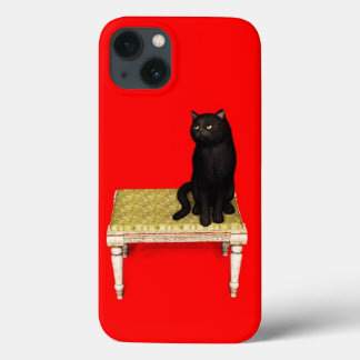 iPhone Case Chat noir sur le tabouret Boîtier Case-Mate pour i