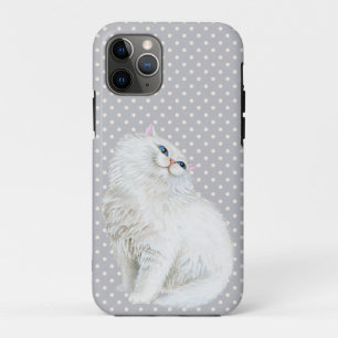 Case-Mate iPhone Case Chat perse sur des points gris et blancs