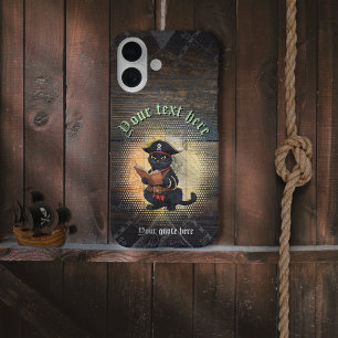 Coque Pour iPhone 16 Chat pirate curieux déchiffrant d'anciens mystères