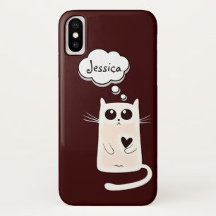 Case-Mate iPhone Case Chat seul de coeurs