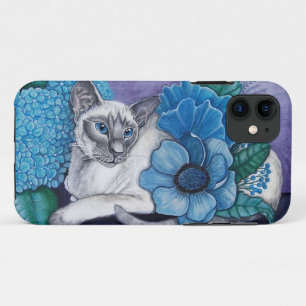 Case-Mate iPhone Case chat siamois pointe bleue