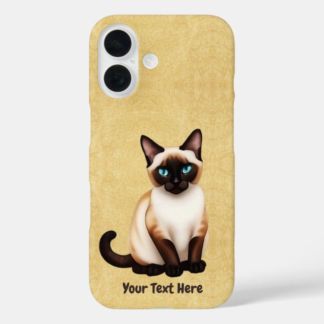 Coques Case-Mate iPhone Chat Siamois Sur Vieux Papier (Verso)