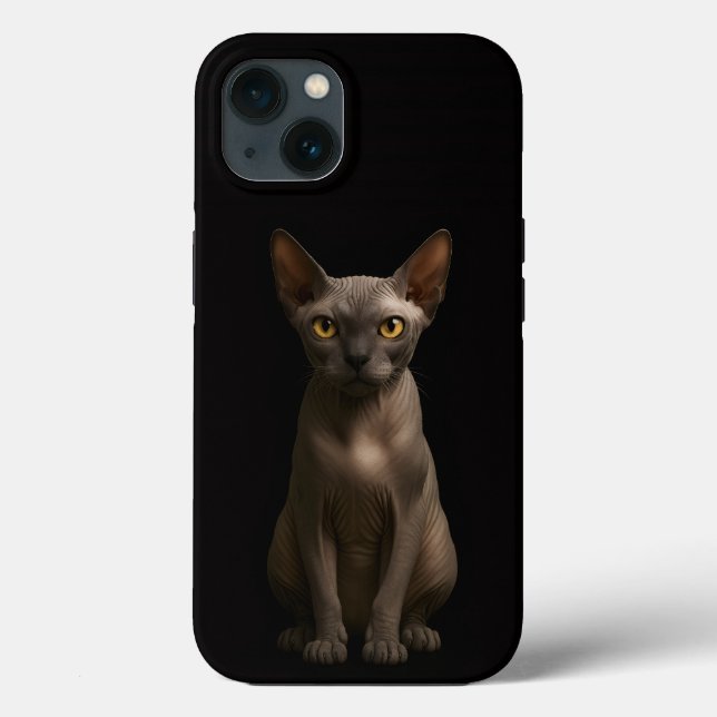 Coques Case-Mate iPhone Chat Sphynx Noir 4 Luxe iPhone 13 (Verso)