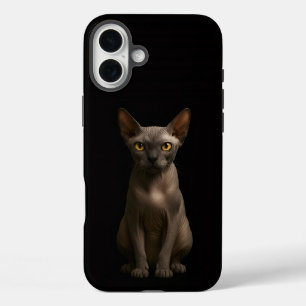Coques iPhone 16 Plus Chat Sphynx Noir 4 Luxe iPhone 16 Plus