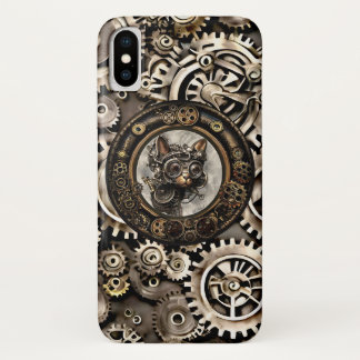 Case-Mate iPhone Case Chat Steampunk portant des lunettes - iPhone X Coq