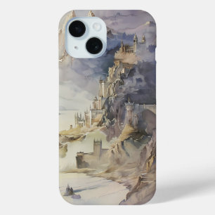 Coque Pour iPhone 15 Château dans l'étui téléphonique des nuages