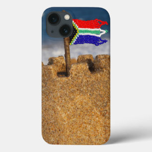 iPhone 13 Coque Château De Sable Avec Drapeau Sud-Africain, Umhlan