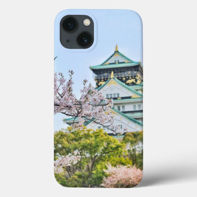 Coques Case-Mate iPhone Château Himeji avec fleurs de cerisiers (Verso)