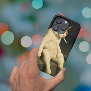 Coques iPhone 16 Pro Chaton Cigarette Drôle Chat Qui Fume Mème Générati