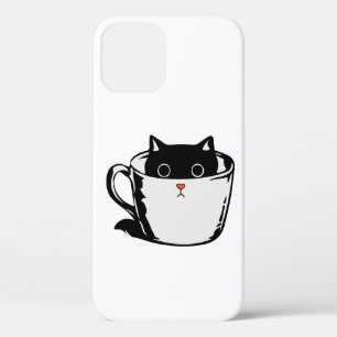 Case-Mate iPhone Case Chaton noir avec nez rouge caché dans une tasse