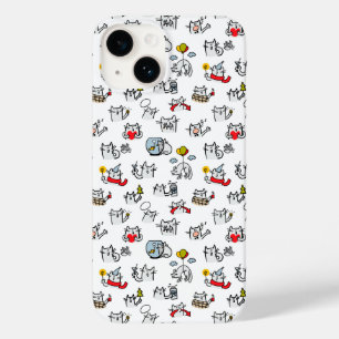 Coque Pour iPhone 14 Chats amusants, lait et magie.