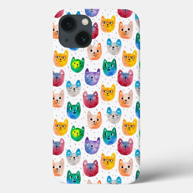 Coques Case-Mate iPhone Chats aquarelles et amis (Verso)
