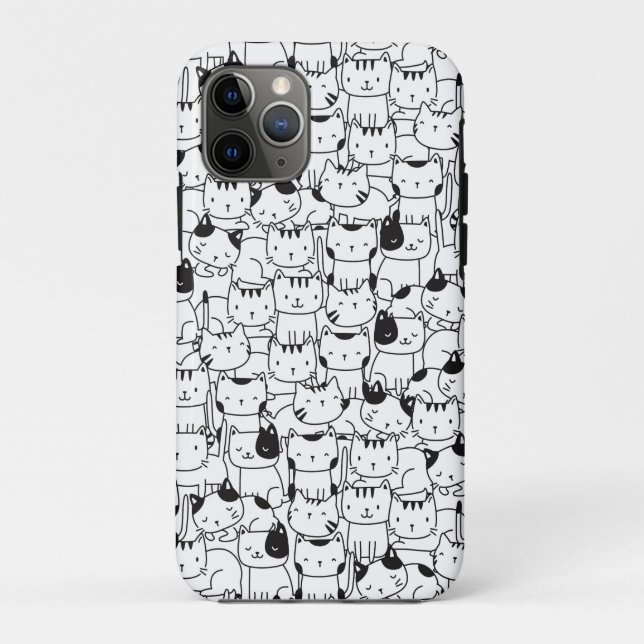 Coques Case-Mate iPhone Chats Blancs Et Noirs (Dos)
