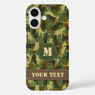 Coque Pour iPhone 16 Chats Camouflage Woodland