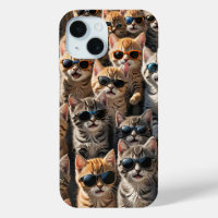 Chats cool portant des lunettes de soleil