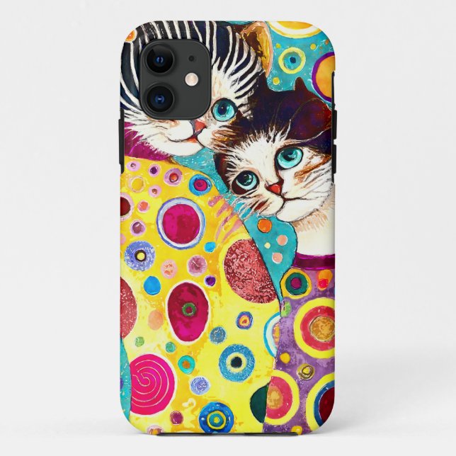 Coques Case-Mate iPhone Chats cools abstraits fous (Dos)