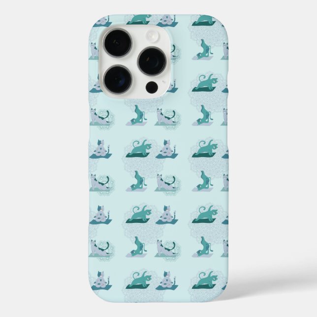 Coques Case-Mate iPhone Chats de yoga vert (Verso)
