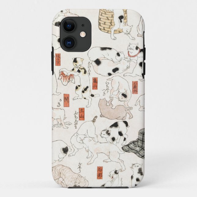 Coques Case-Mate iPhone Chats japonais (Dos)