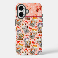 Chats japonais rose à becs Maneki-neko chats