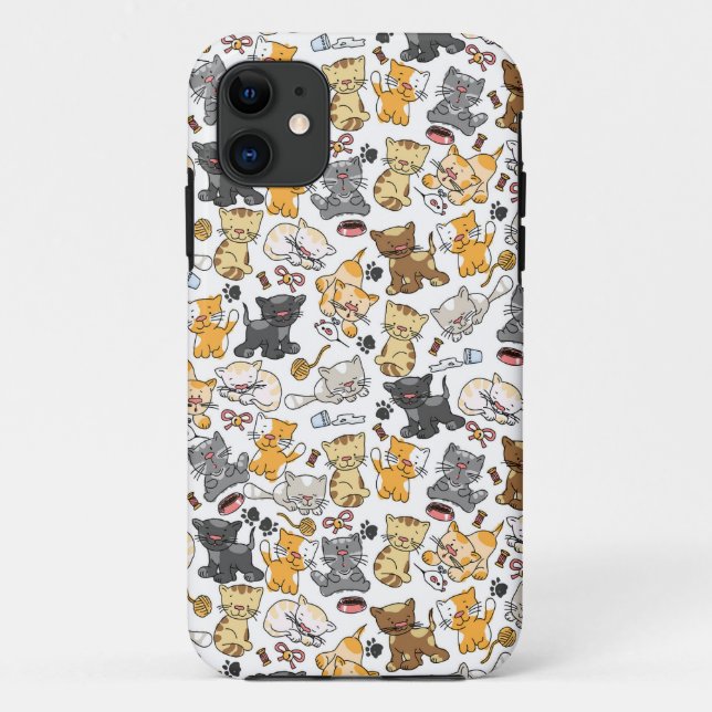 Coques Case-Mate iPhone Chats Kitty Joueurs (Dos)