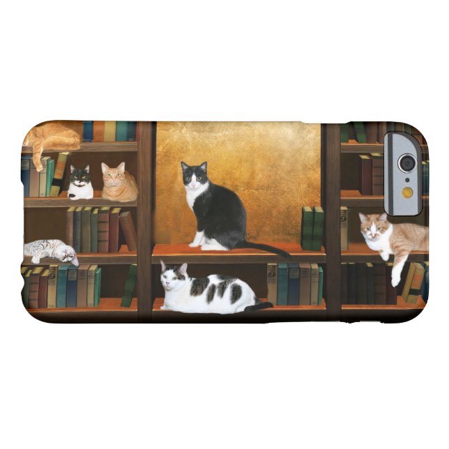 Coques Case-Mate iPhone Chats littéraires de minou (Dos Horizontal)