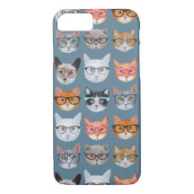 Chats mignons portant des lunettes Motif