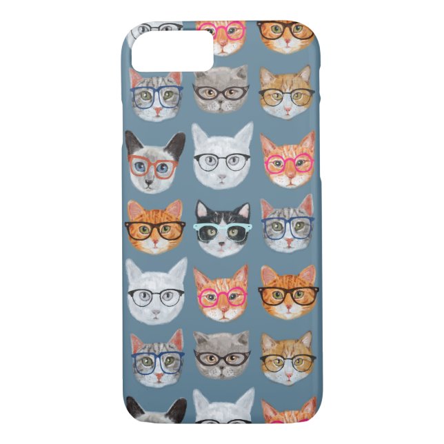 Coques Case-Mate iPhone Chats mignons portant des lunettes Motif (Dos)