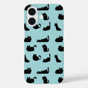 Coque Pour iPhone 16 Chats noirs amusants