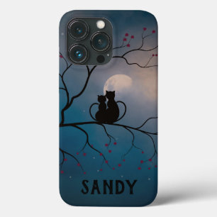 Case-Mate iPhone Case Chats noirs et lune et étoiles 