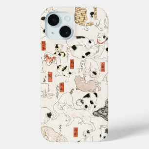 Coque Pour iPhone 15 Chats par Utagawa Kuniyoshi