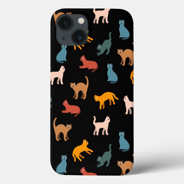 Coques Case-Mate iPhone Chats sur le noir (Verso)