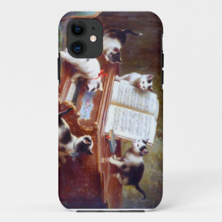 Coque iPhone 11 Chats vintages de piano