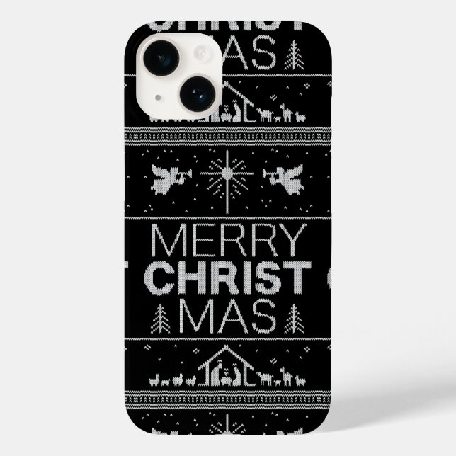 Coques Case-Mate iPhone Chaud Joyeux Chandail de Noël Élégant Cas Religieu (Verso)