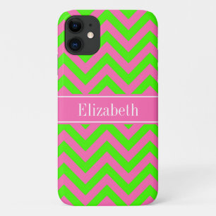 Case-Mate iPhone Case Chaud rose #2 Lime Green LG Chevron Nom Monogramme