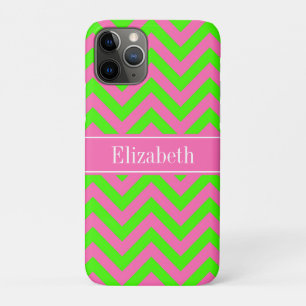 Case-Mate iPhone Case Chaud rose #2 Lime Green LG Chevron Nom Monogramme