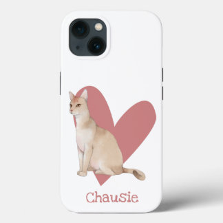 Case-Mate iPhone Case Chausie Chat Aquarelle Kitty Coeur rose