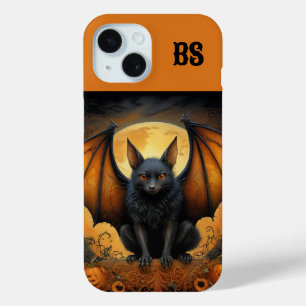 Coque Pour iPhone 15 Chauve-souris mignonne et effrayante d'Halloween d