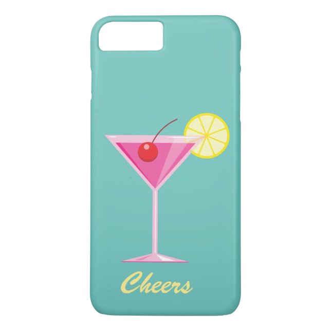Coques Case-Mate iPhone Cheers Summer Cocktail iPhone 7 Plus turquoise (Dos)
