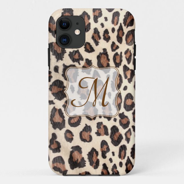 Coques Case-Mate iPhone Cheetah Spot Poster de animal Monogramme IPHONE 5  (Dos)
