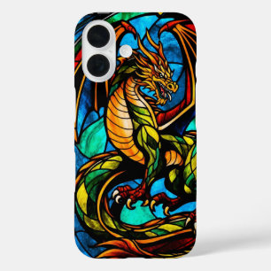 Coque Pour iPhone 16 Chef-d'oeuvre mythique du dragon en verre de Majes