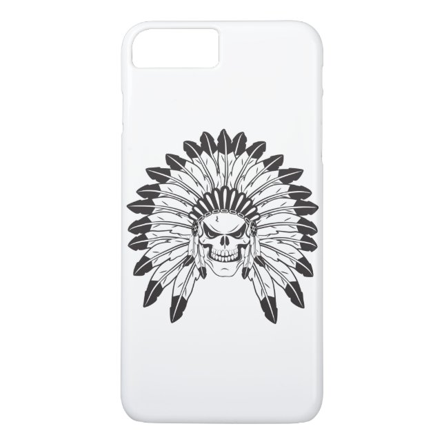Coques Case-Mate iPhone Chef indien du crâne (Dos)