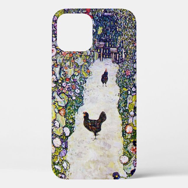 Coques Case-Mate iPhone Chemin de jardin avec poulets, Gustav Klimt (Verso)