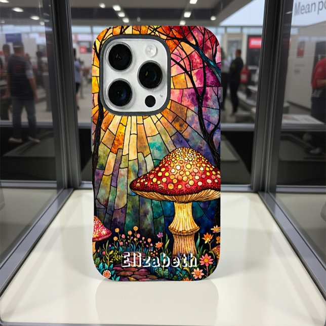 Coques Case-Mate iPhone Chemin de lumière du champignon en verre tendu (Créateur téléchargé)