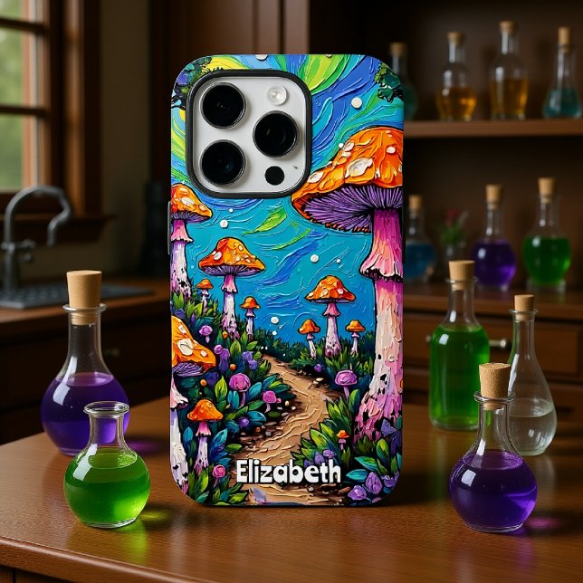 Coques Case-Mate iPhone Chemin du champignon éclairé (Créateur téléchargé)