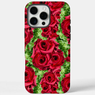 iPhone 16 Pro Max Case Chemin Rouge Roses Fleur Garland