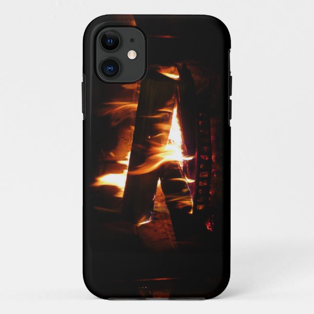 Coques Case-Mate iPhone Cheminée Chaleureuse Photographie de scène hiverna (Dos)