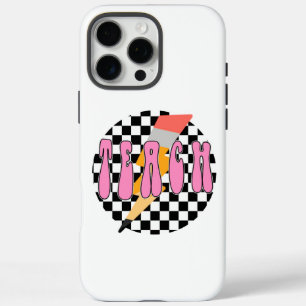 Coques iPhone 16 Pro Max Chemise à carreaux pour enseignant, Chemise rétro