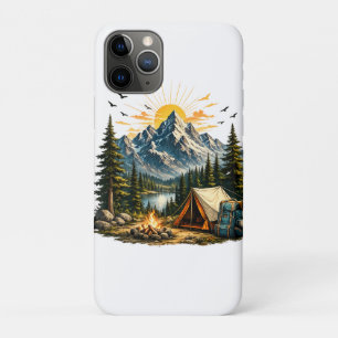 Case-Mate iPhone Case Chemise de camping en montagne aventure coucher de