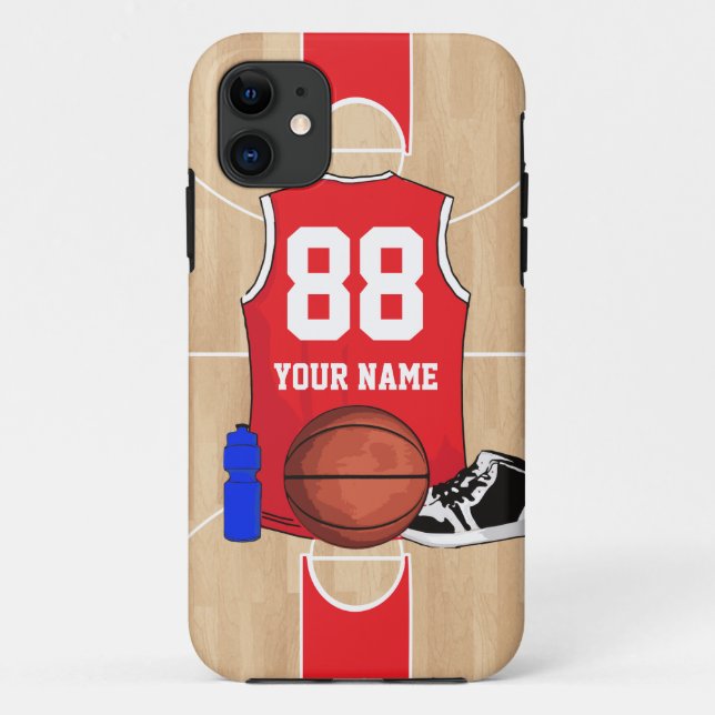 Coques Case-Mate iPhone Chemise personnalisée de basket-ball sur la cour (Dos)